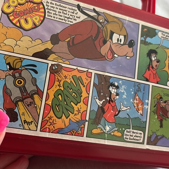 Vintage Disney Red Comic-Themed Kids Toy Case - Picture 5 of 6